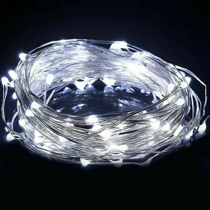 Cadena De Luces LED Fairy Con Hilo De Cobre 1/2/3/5/10M Alimentada Por Batería Para Decoración De Habitación Jardín Fiesta Boda - 1