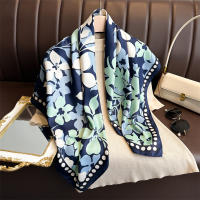 Pañuelo De Seda Impreso 90x90cm Para Mujer Lujo Bandana De Cabello Foulard Ribete Cuadrado De Piel Decorativo Para Todas Las Estaciones - details 16