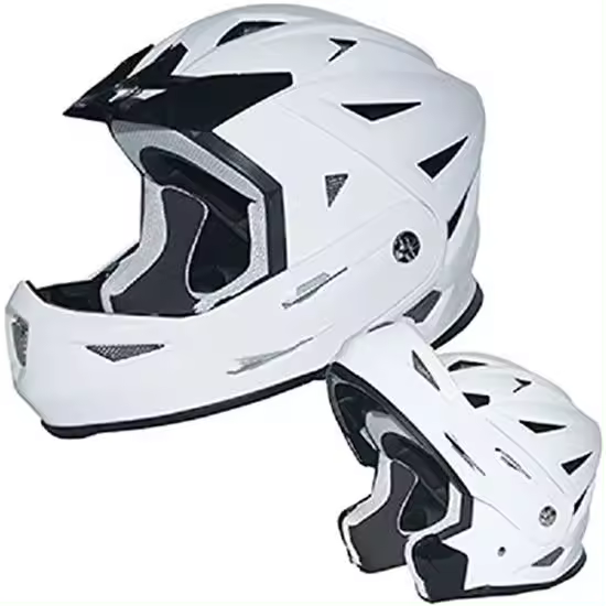 CASCO BICICLETA DESCENSO ABATIBLE SHIRO SH-204 X-TREME NEGRO - 1
