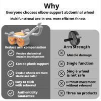 Rueda De Abdominales Con Soporte De Codo Y Rebound Automático Equipo De Fitness Para El Hogar Integrado Con Plank Soporte Ideal Para Ejercicios De Fortalecimiento De Músculos - details 11