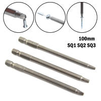 3pcs 100mm Bits De Chofer Eléctrico Cabeza Cuadrada Magnética Herramienta De Reparación SQ1-SQ3 Para Destornilladores Eléctricos - details 3