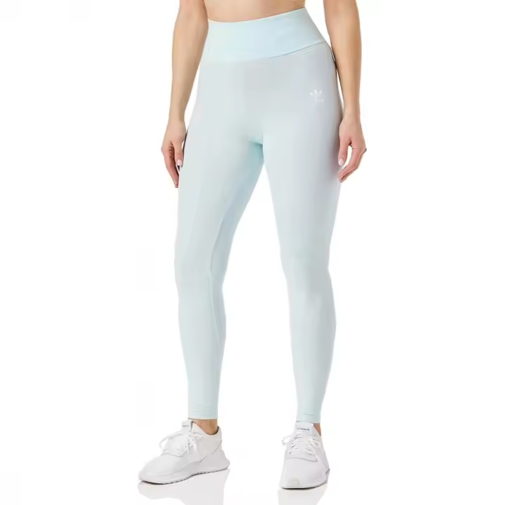 Leggings Adidas Essentials - Mallas Adidas para mujer - Leggins Adidas color azul claro para gimnasio - Pantalones para hacer deporte - 1