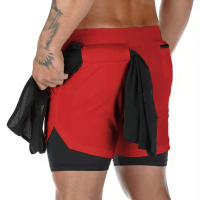 Shorts De Gimnasio Para Hombre 2 En 1 Ropa Deportiva De Entrenamiento Rápida Secado Para Correr Y Yoga Pantalones De Baloncesto - details 3