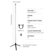 Lámpara De Piso LED Para Decoración De Habitaciones RGB+WW+CW Suministro De Energía USB Iluminación Long Ground Para Casas Nórdicas - details 13