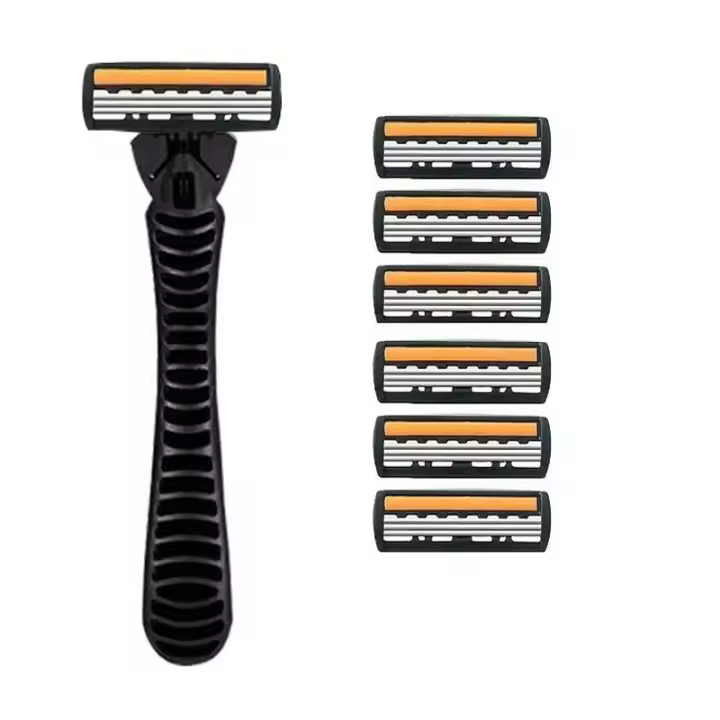 Afeitadora Manual Clásica Para Hombres Cuchilla Tres Capas Antiguo Estilo Ajuste De Corte Antiarrugas Cuchilla Suelta - 1