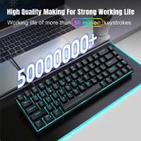 Teclado Mecánico De Juegos HXSJ V800 65% Mini Con Switches Azul/rojo Intercambiables Y Teclas ABS Doble-shot Iluminación Multi-color Modos De Iluminación Diferentes - details 5