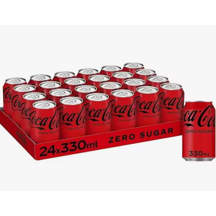 48 Latas De COCA COLA / COCACOLA ZERO SABOR ORIGINAL, 2 CAJAS 24Unidades lata 33cl / 330ml, Envio Desde España - 1