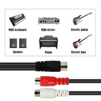 Banner - Cable de audio DIN 5 pines - 2x RCA hembra