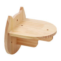 Estante De Madera Para Gato Montado En La Pared Con Escaleras Y Perches En Forma De Rostro De Gato Mobiliario De Mascotas Para Gatos Internos Dormitorio Y Descanso - details 8