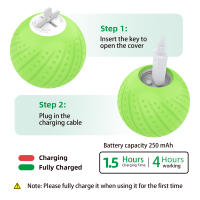 Bola Interactiva Inteligente Para Perros Bola Rodante Con Luz LED Recargable Por USB Juguete Para Mascotas Activación Por Movimiento - details 3