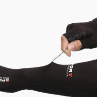2pcs Mangas Deportivas Para Hombros Protección Solar Y Frío Con Cuff De 5 Dedos Para Ciclismo Running Pesca Escalada - details 3