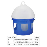 Dispensador Automático De Agua Para Pájaros Y Palomas Gran Capacidad 2L-6.5L Alimentador De Agua Y Alimento Para Pájaros - details 4