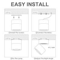 Lámpara De Pared LED Plegable Downlight Para Sala De Estar Cocina Iluminación Interior Foco De Techo Montaje En Superficie - details 16