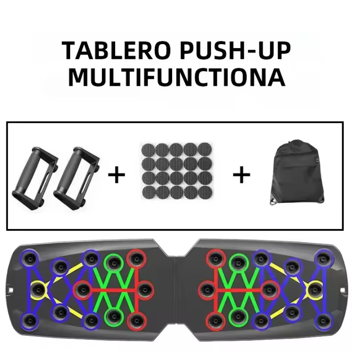 Tablero De Push-Up Multifuncional Portátil Para Ejercicio De Fitness Y Musculación Set De Entrenamiento De Casa Barra De Resistencia Plegable - 1