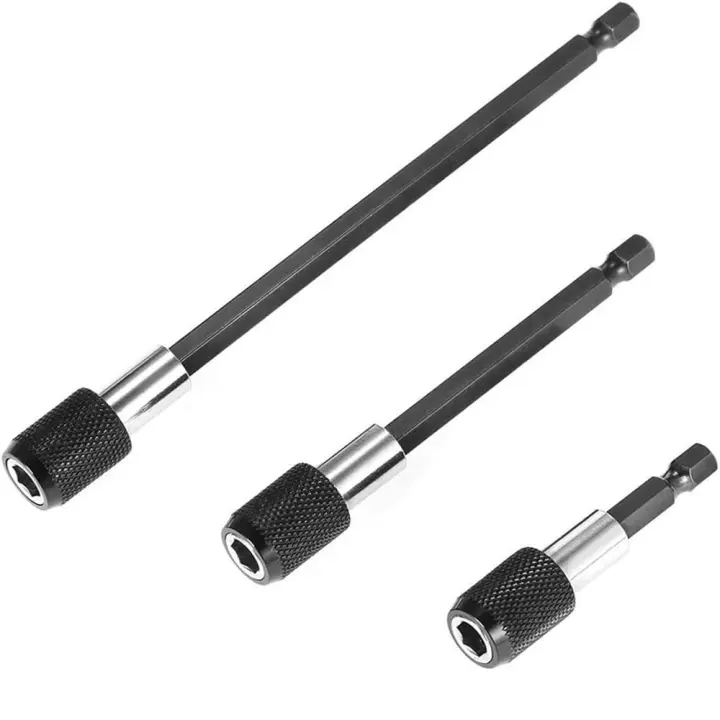 Kit De Soporte Magnético Para Destornillador Eléctrico 3PCS 1/4 Pulgada Rosca Rápida Hexagonal Extensión De 60-150mm Para Tornillos Y Juntas - 1