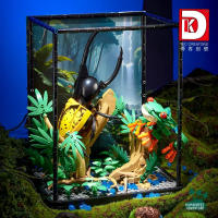 Bloques De Construcción LED Con Insectos De Rainforest Tropical Camaleón Mariposa Mantis Juguete Creativo Para Niños - details 15