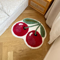Carpetas De Suelo Suaves Y Rosas Con Diseño De Manzanas Para Decoración De Habitaciones Infantiles Y Salones Alfombra Gruesa Antideslizante Y Resistente Al Agua Para Decoración Del Hogar - details 3