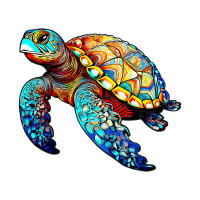 Puzzle De Tortuga De Madera Juego De Rompecabezas Irregular Animal Personalizado Caja Regalo Belleza Para Adolescentes Y Adultos - details 0