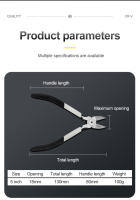 LYONDAO Aretes Diagonales De Plástico Cr-V De 5 Y 6 Pulgadas Herramienta De Deshuesado Para Cable DIY Reparación Mini Electrónica - details 6