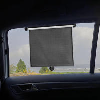 2Pcs Cortina De Sol Retráctil Para Coche 15 Pulgadas Botón De Presión Cortina De Ventana Lateral Bloqueo De Luz - details 6
