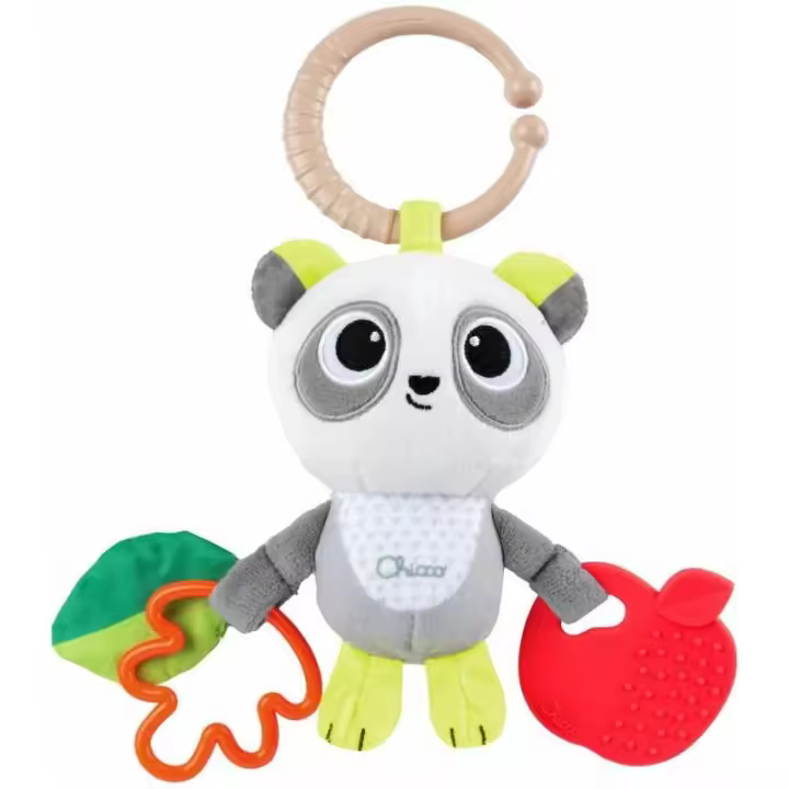 SONAJERO Y MORDEDOR DE TELA PANDA DE CHICCO - 1