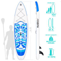 FunWater 335*84*15cm Máx. 165 KG Tabla Paddle Surf Hinchable de Remo Inflable de pie, con Todos los Accesorios de Sup Adecuado para Todos los Niveles, Incluidas Las Bombas de Doble acción - details 0