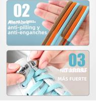 Alpargatas Elásticas Para Niños Y Adultos Con Cierre De Cruz Sin Nudo 1 Par Adecuado Para Zapatillas Ampliado Cierre De Lazo Para Zapatos - details 9