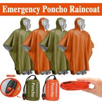 Poncho De Emergencia Desechable Impermeable Con Película De Aluminio Ropa De Lluvia Térmica Para Camping Herramientas De Sobrevivencia - details 0