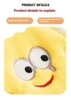 Toalla De Mano Divertida En Forma De Pan Y Queso Para Niños Toallas De Baño Absorbentes De Felpa Coral Paño De Limpieza - details 4