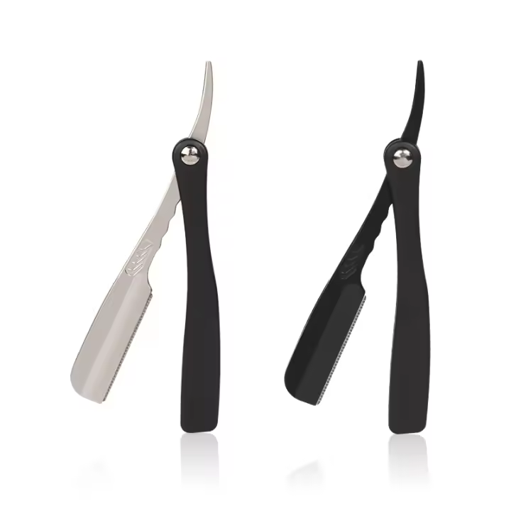 Afeitadora Manual Para Hombres Cuchillo De Barbero De Aleación De Zinc Portátil Accesorio De Afeitado Para Peluquería - 1