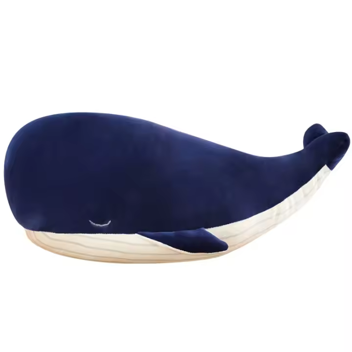Pequeño Ballena Azul De Peluche Suave De 25cm Juguete De Animales Marinos Almohada Lindo Delfín Para Niñas Regalo De Cumpleaños - 1