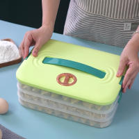 Almacenamiento de alimentos, dispensadores, Estante para alimentos para refrigerador, Caja de almacenamiento para bolas de masa heredada, Caja de almacenamiento de alimentos apilable de 3 Capas, contenedor con tapa - details 4