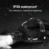 Linterna Frontal LED De Alta Potencia 1000000LM XHP360 Recargable Por USB Para Pesca Y Camping Luz De Cara Resistente Al Agua Con Ángulo De Haz De 60° - details 13