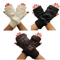 Guantes sin dedos para Mujer Gruesos Calentadores para Invierno Protección contra el frio Talla única Ajustable - details 3
