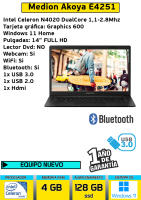 Ordenador Portátil Medion Akoya E4251 4gb Ram 120 gb ssd full hd ultra ligero HDMI windows 11 - details 0