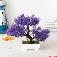Planta Artificial De Bonsái En Maceta Pequeña Para Jardín Decoración De Hogar Y Mesa Material De Plástico Ornamento De Flor Sin Mantenimiento - details 15