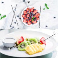20Pcs/pack Palillos De Cocktail De Acero Inoxidable Reutilizable Herramientas De Barra Para Olivas Y Aperitivos - details 5