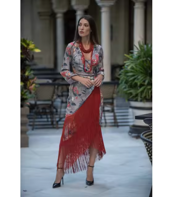 Vestido Botanic Flecos Kahyra Kahyra V2298A - 1