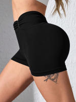 Shorts De Yoga Para Mujer Cintura Alta Sin Costuras Leggings De Ejercicio Transpirables Cómodos Y Estilizados - details 6