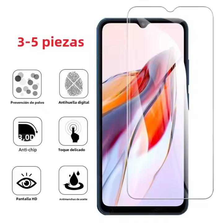 Protector De Pantalla De Vidrio Templado Para Samsung Galaxy A24 4G A54 A34 A14 A04 M54 M34 M14 M04 a M 13 23 33 53 73 5G Pack De 3-5 Piezas Anti-Arrugas HD Transparente - 1