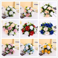 Bola De Flores Artificiales 1PC Base De Plástico Verde Tela De Seda Para Centros De Mesa De Bodas Decoraciones De Fiesta - details 1