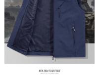 Chaleco De Verano Para Hombre Chaleco Sin Mangas Táctico Impermeable Para Caza Pesca Camping Con Bolsillos Y Cola De Caballo Casual - details 17