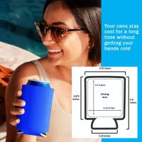 2Pcs Beer Cooler,Soft Neoprene Can Coolers for Soda Cans Beer Cans Beer Bottles(Blue and Black) - details 2