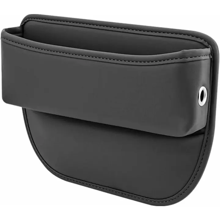 Organizador para automóvil, espacio de almacenamiento para asiento de automóvil, bolsillo para consola del asiento delantero de cuero PU, para guardar TV - 1