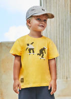 Mayoral Pack 2 Camisetas Niño Manga Corta Estampado Safari Verde Oscuro + Amarilla - Algodón 100% - details 7