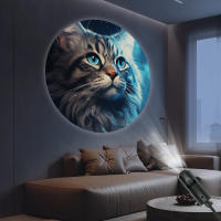 Lámpara De Noche LED Con Proyector De Gato Diseño Creativo Y Moderno 360 Grados Rotatable Luz De LED Ajustable USB Para Decoración De Habitaciones - details 4
