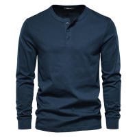 Camiseta informal de manga larga con cuello redondo para hombre, camisa deportiva ajustada de talla europea, otoño, nueva - details 5