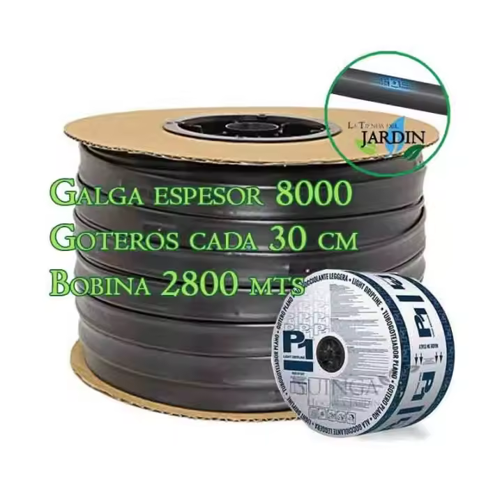 Suinga Cinta de Riego por Goteo 16mm 2800 Mts con Goteros 1.5 L/h para Horticultura Especializada - 1