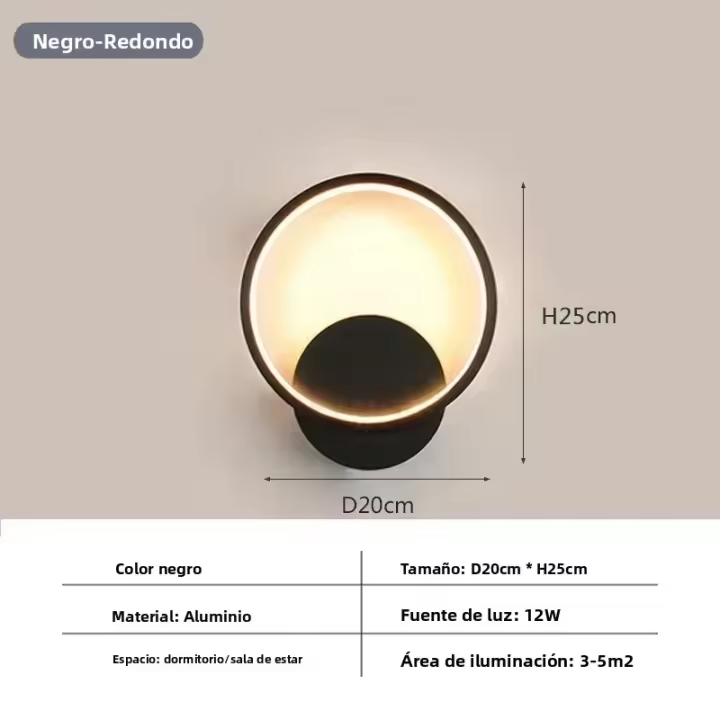 Lámpara De Pared LED Moderna Nórdica Iluminación Minimalista Para Decoración Del Hogar Entrada Balcón Dormitorio Luz De Escritorio - 1