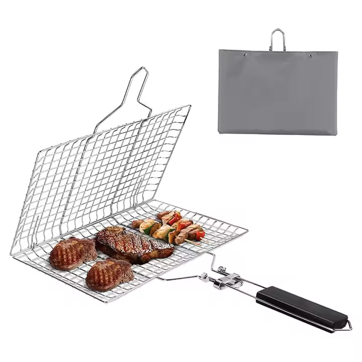 Tienda BIT Cesta Portátil para Asar Pescado Maple Inoxidable con Mango Extraible - 1